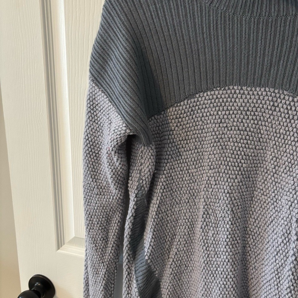 Lululemon Women's 12 Warm & Restore Sweater Wool Turtleneck Cozycore Gray - Picture 3 of 6
